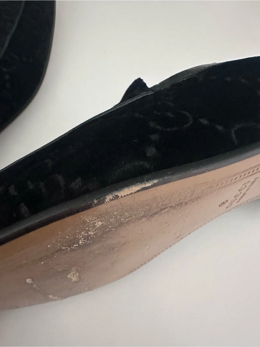 Gucci Black Velvet Horsebit Loafers with GG Monogram